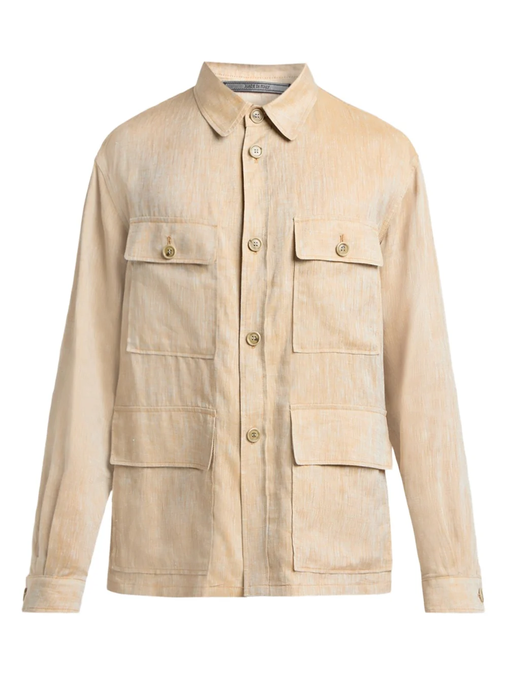 Men's Linen Relaxed-Fit Field Jacket Men's Linen Relaxed-Fit Field Jacket