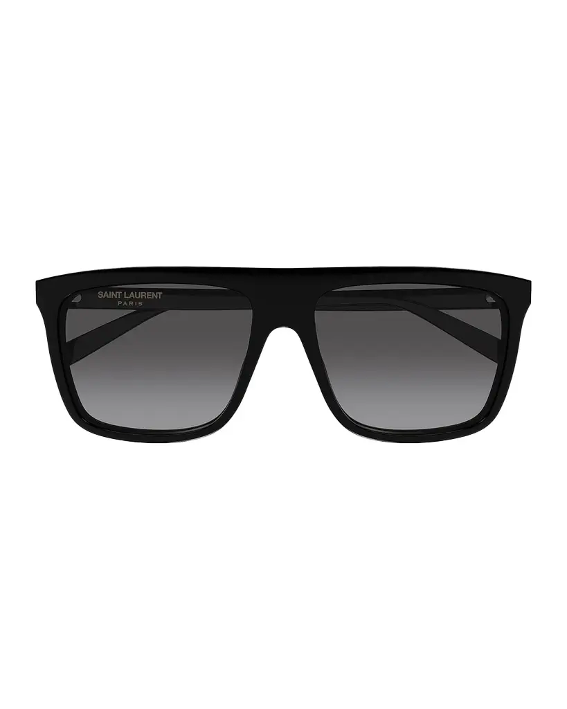 Saint Laurent Men's Rectangular Acetate Sunglasses | Image 1 Saint Laurent Men's Rectangular Acetate Sunglasses | Image 1