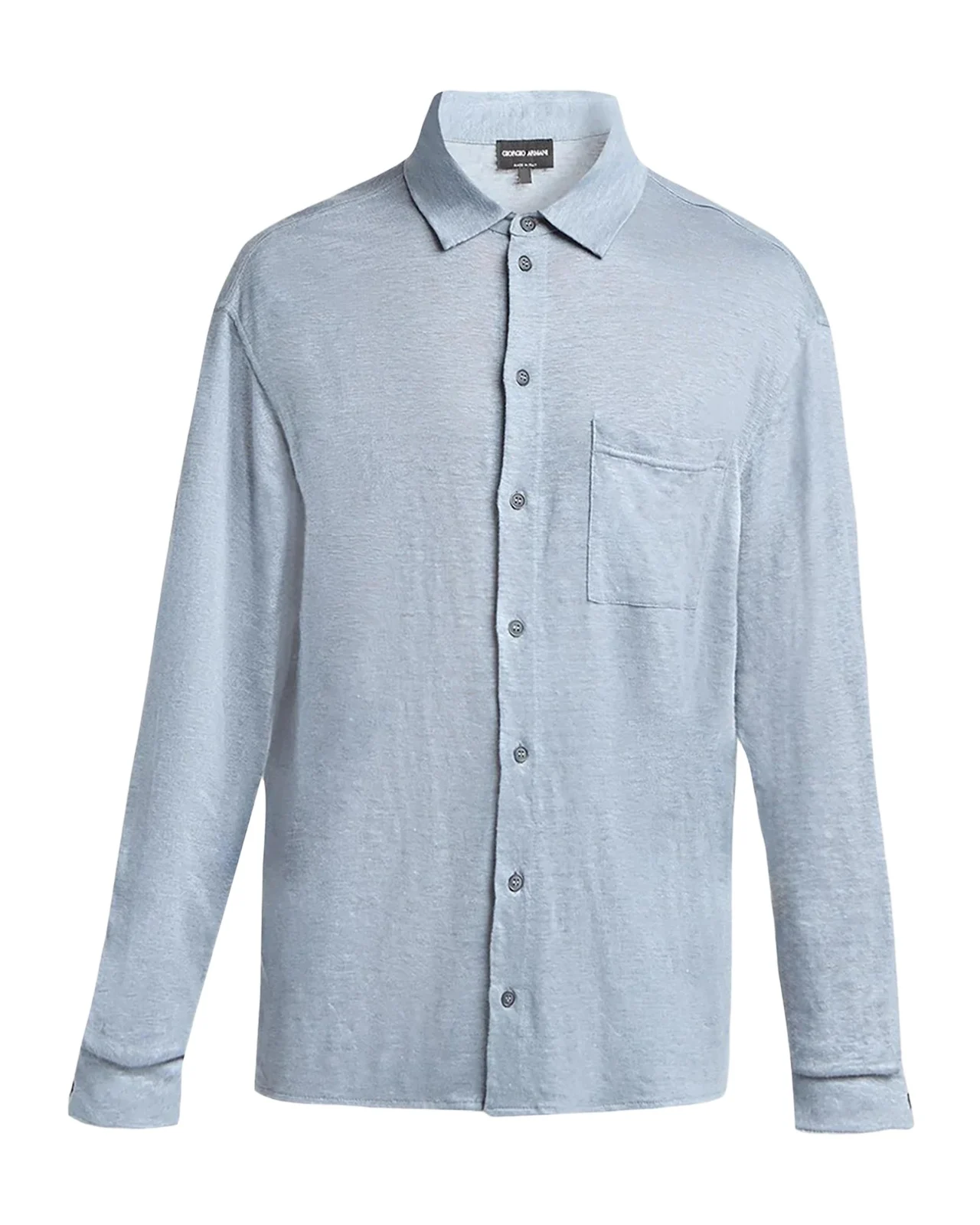 Giorgio Armani Men's Jersey Linen Button-Down Shirt