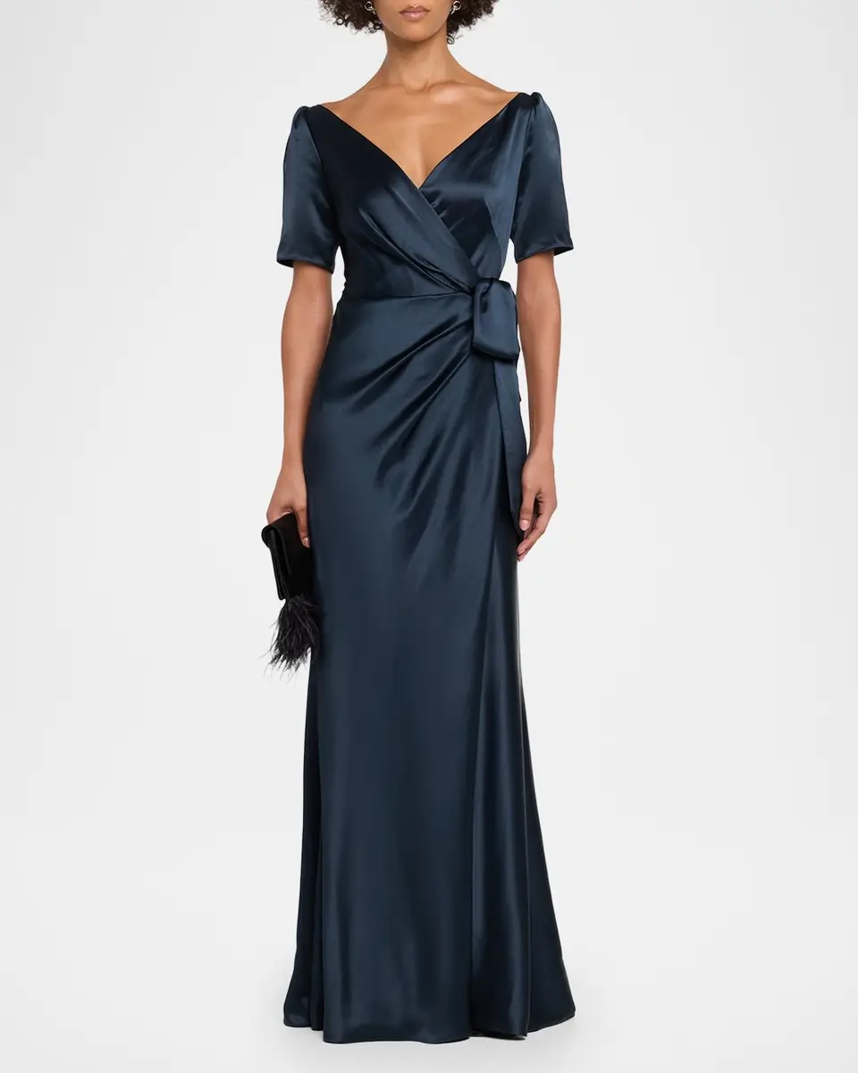 Saloni Marilyn Silk Wrap Dress | Thumbnail 2 Saloni Marilyn Silk Wrap Dress | Thumbnail 2