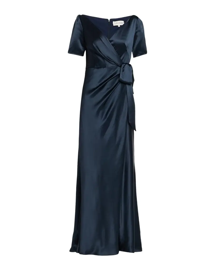 Saloni Marilyn Silk Wrap Dress | Image 1 Saloni Marilyn Silk Wrap Dress | Image 1