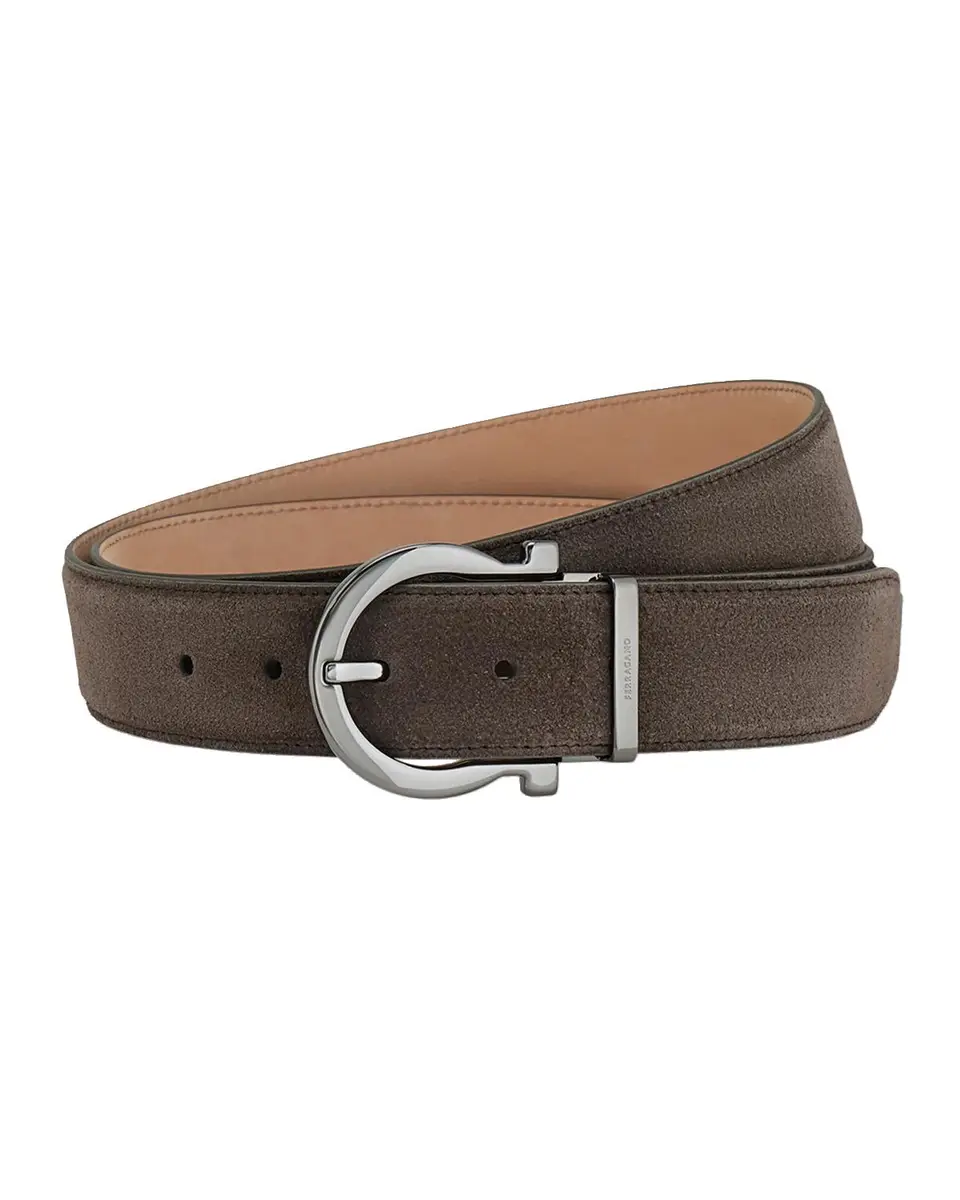 Ferragamo Men's Gancio-Buckle Reversible Leather Belt | Thumbnail 3 Ferragamo Men's Gancio-Buckle Reversible Leather Belt | Thumbnail 3