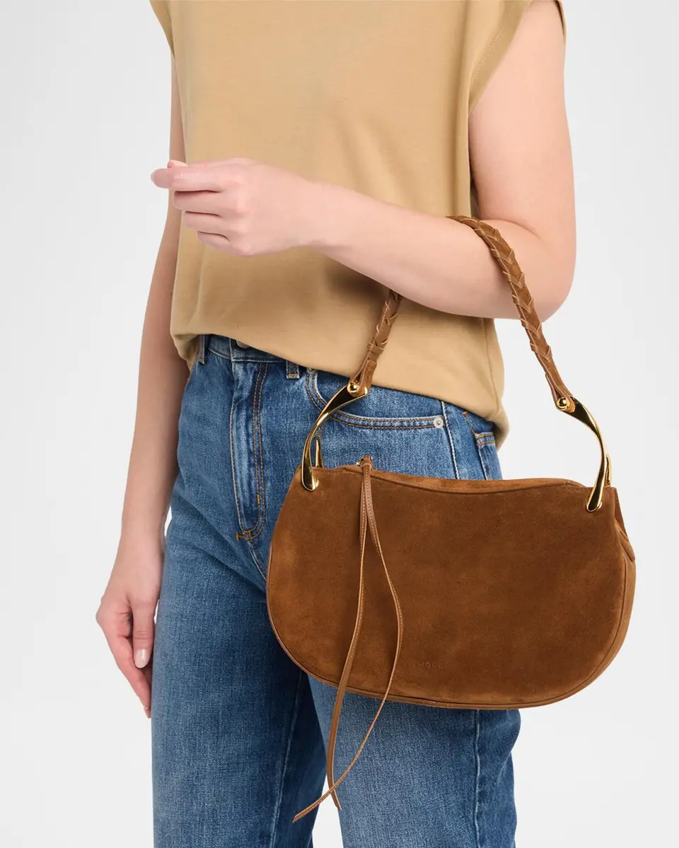 Alexander McQueen Wishbone Suede Top-Handle Bag | Thumbnail 2 Alexander McQueen Wishbone Suede Top-Handle Bag | Thumbnail 2
