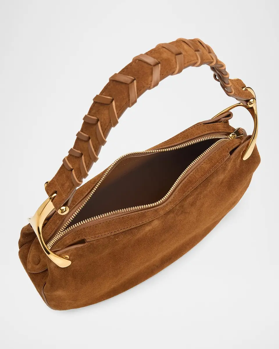 Alexander McQueen Wishbone Suede Top-Handle Bag | Thumbnail 4 Alexander McQueen Wishbone Suede Top-Handle Bag | Thumbnail 4
