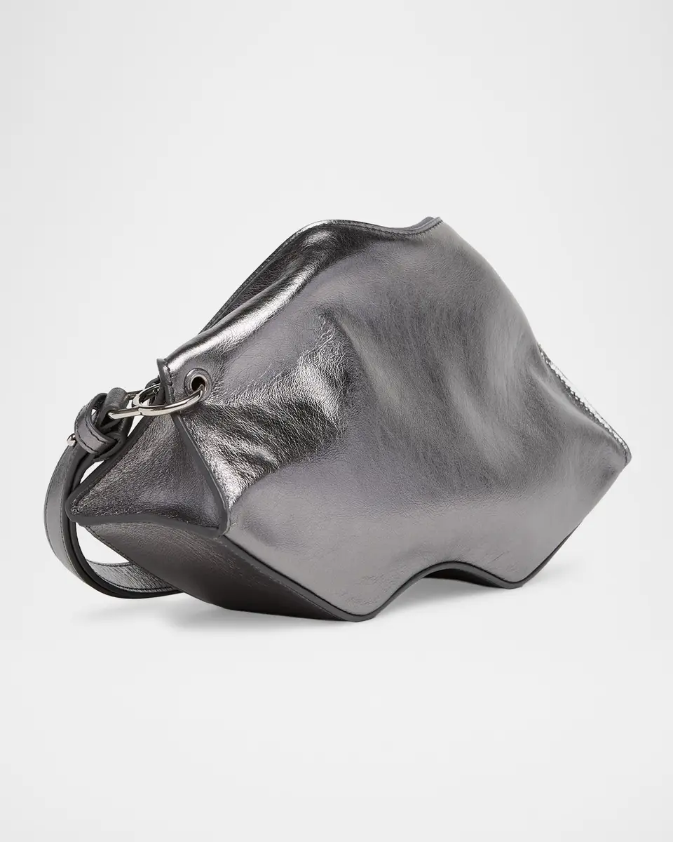Alexander McQueen Manta Sculptural Metallic Leather Clutch Bag | Thumbnail 3 Alexander McQueen Manta Sculptural Metallic Leather Clutch Bag | Thumbnail 3
