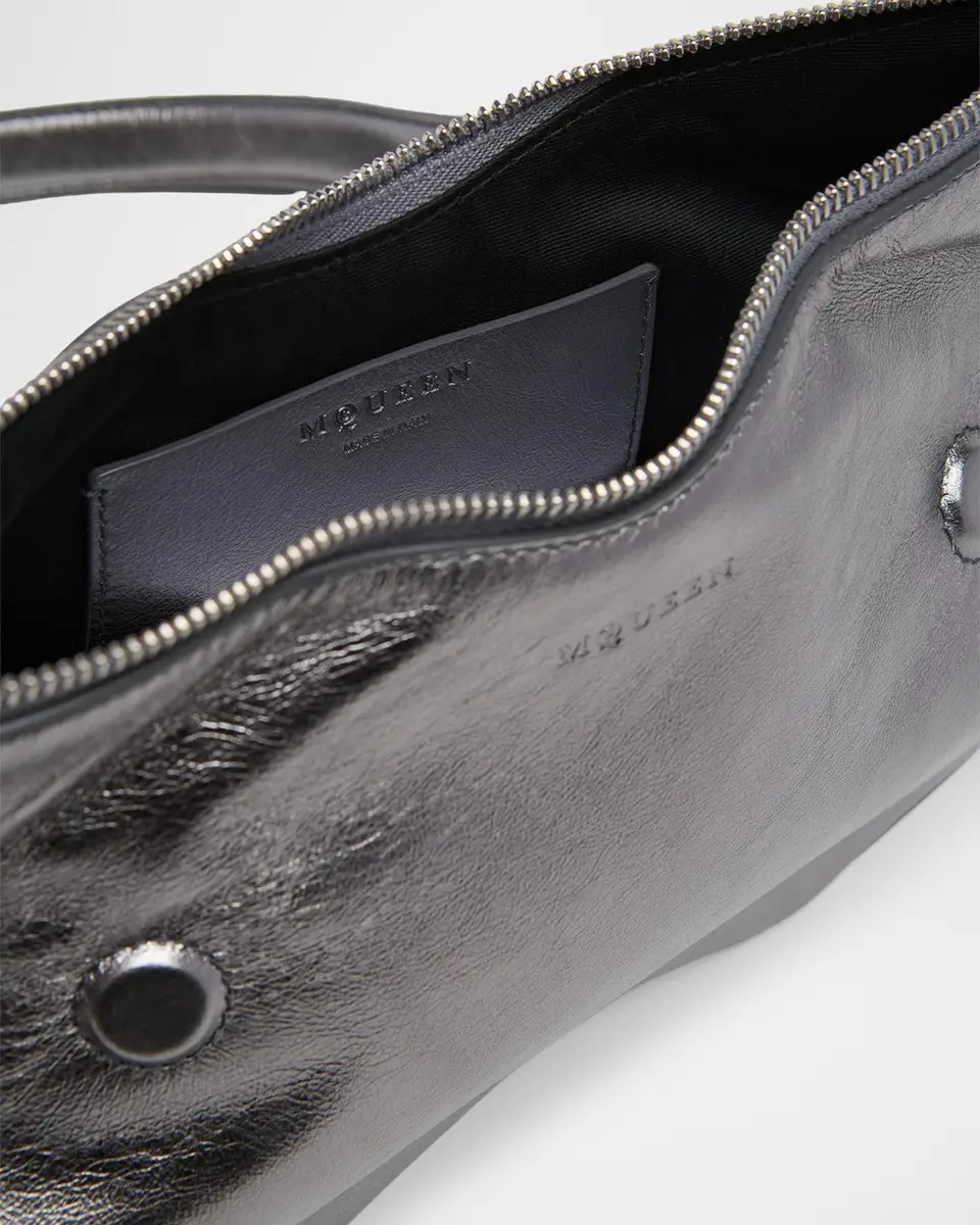 Alexander McQueen Manta Sculptural Metallic Leather Clutch Bag | Thumbnail 4 Alexander McQueen Manta Sculptural Metallic Leather Clutch Bag | Thumbnail 4