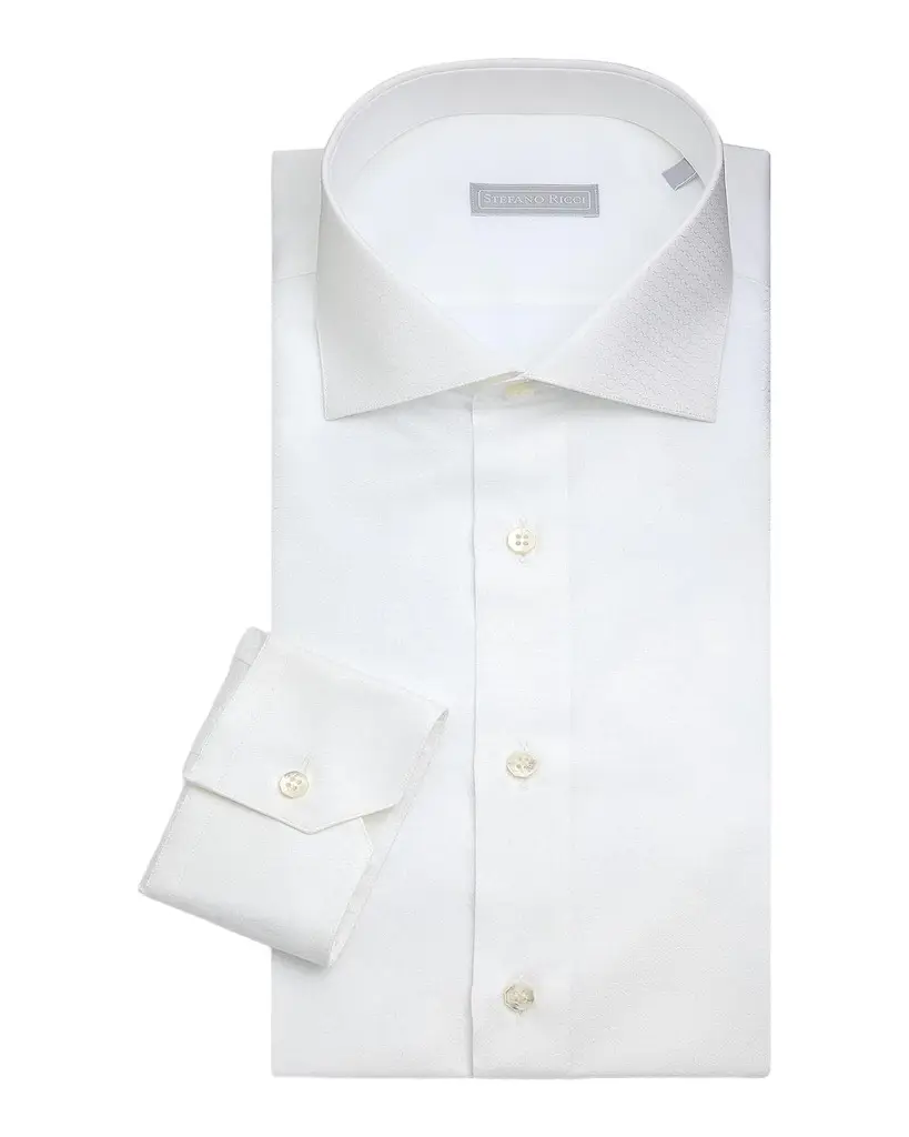 Stefano Ricci Men's Geometric Circle Cotton Dress Shirt | Image 1 Stefano Ricci Men's Geometric Circle Cotton Dress Shirt | Image 1
