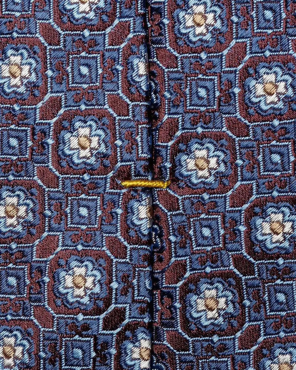Eton Men's Medallion Jacquard Silk Tie | Thumbnail 4 Eton Men's Medallion Jacquard Silk Tie | Thumbnail 4