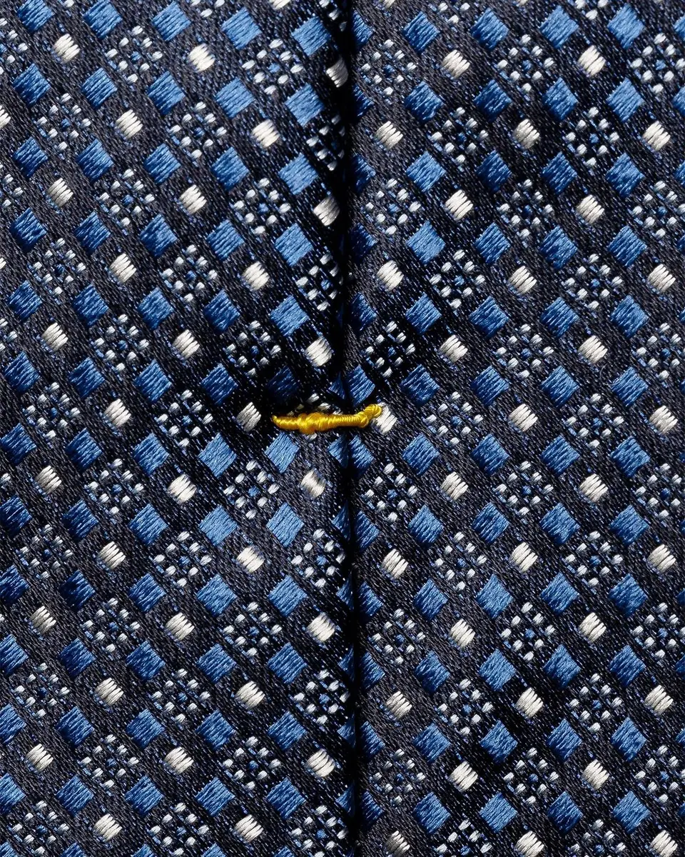 Eton Men's Basketweave Jacquard Silk Tie | Thumbnail 4 Eton Men's Basketweave Jacquard Silk Tie | Thumbnail 4