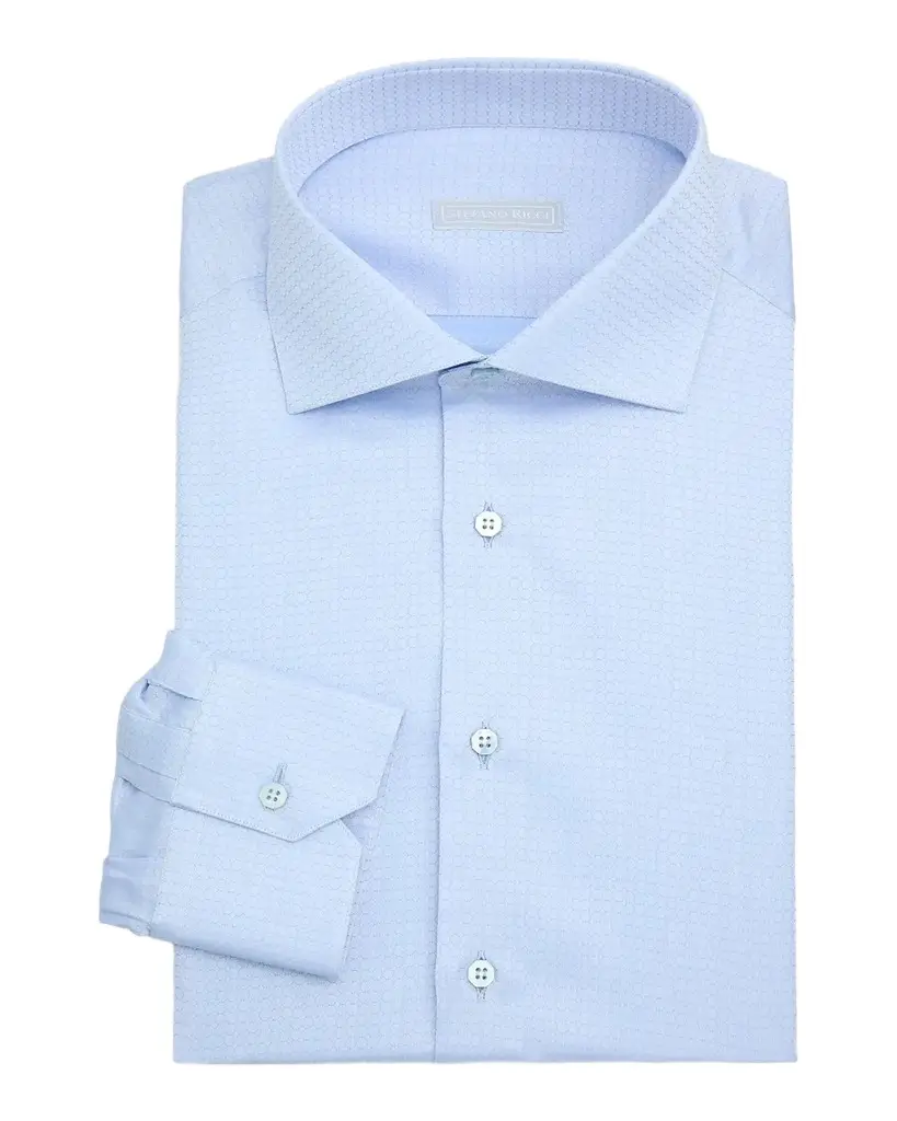 Stefano Ricci Men's Geometric Circle Cotton Dress Shirt | Image 1 Stefano Ricci Men's Geometric Circle Cotton Dress Shirt | Image 1