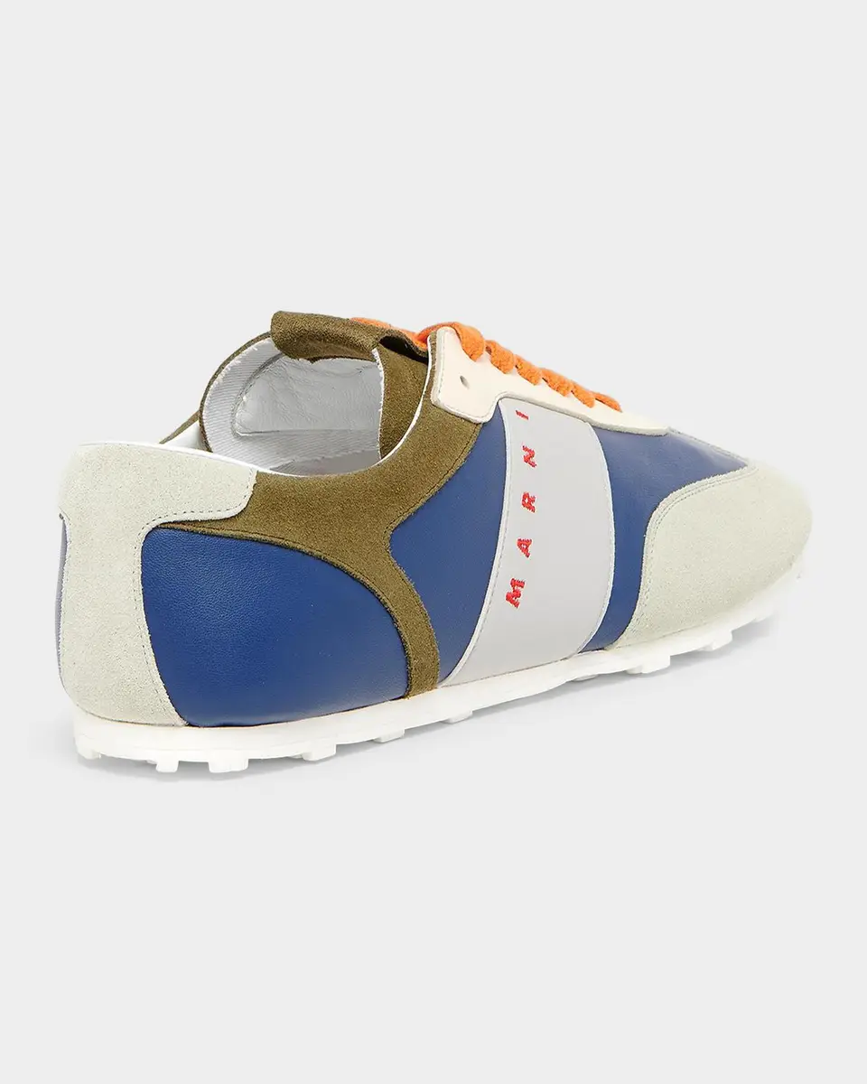 Marni Men's Retro Patchwork Leather Low-Top Sneakers | Thumbnail 2 Marni Men's Retro Patchwork Leather Low-Top Sneakers | Thumbnail 2