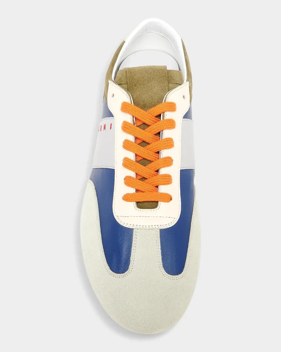 Marni Men's Retro Patchwork Leather Low-Top Sneakers | Thumbnail 4 Marni Men's Retro Patchwork Leather Low-Top Sneakers | Thumbnail 4