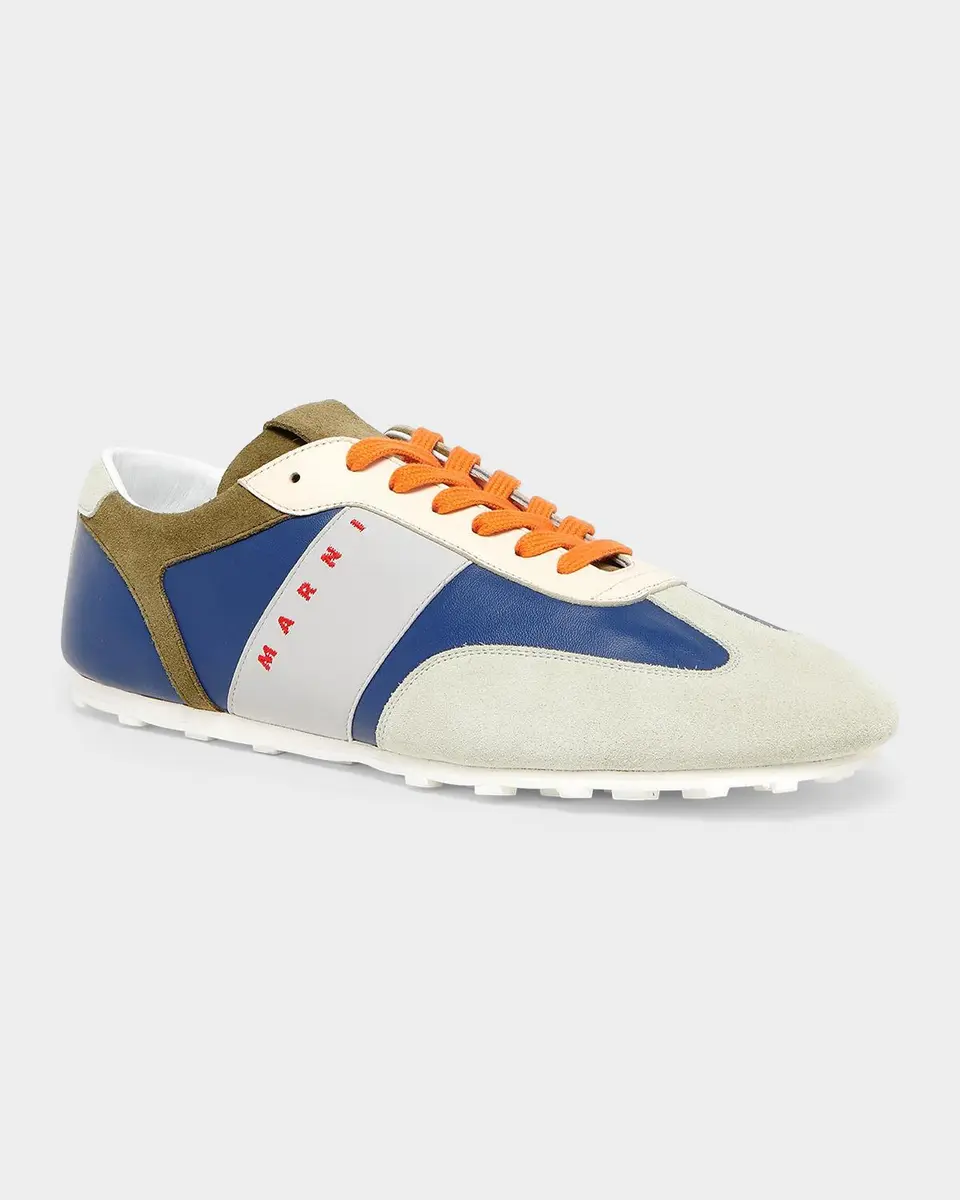 Marni Men's Retro Patchwork Leather Low-Top Sneakers | Thumbnail 5 Marni Men's Retro Patchwork Leather Low-Top Sneakers | Thumbnail 5