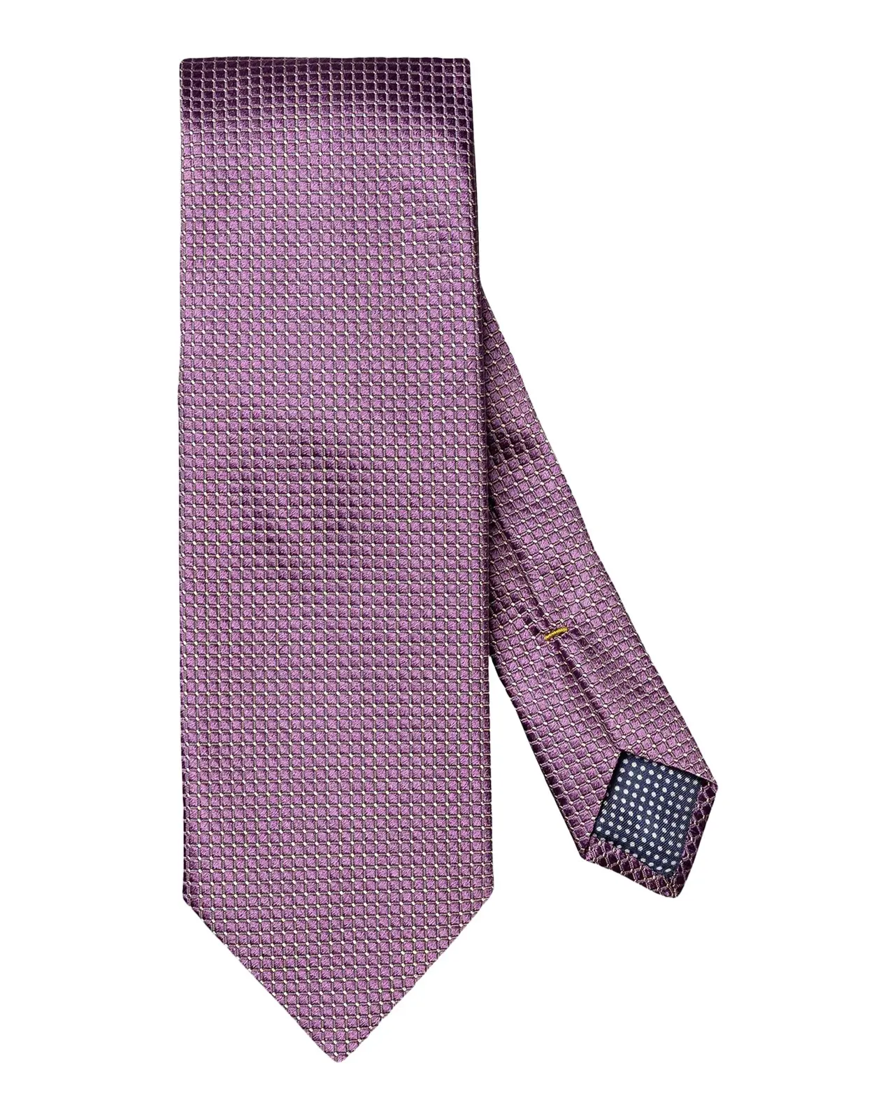 Eton Men's Grid Check Satin Silk Tie