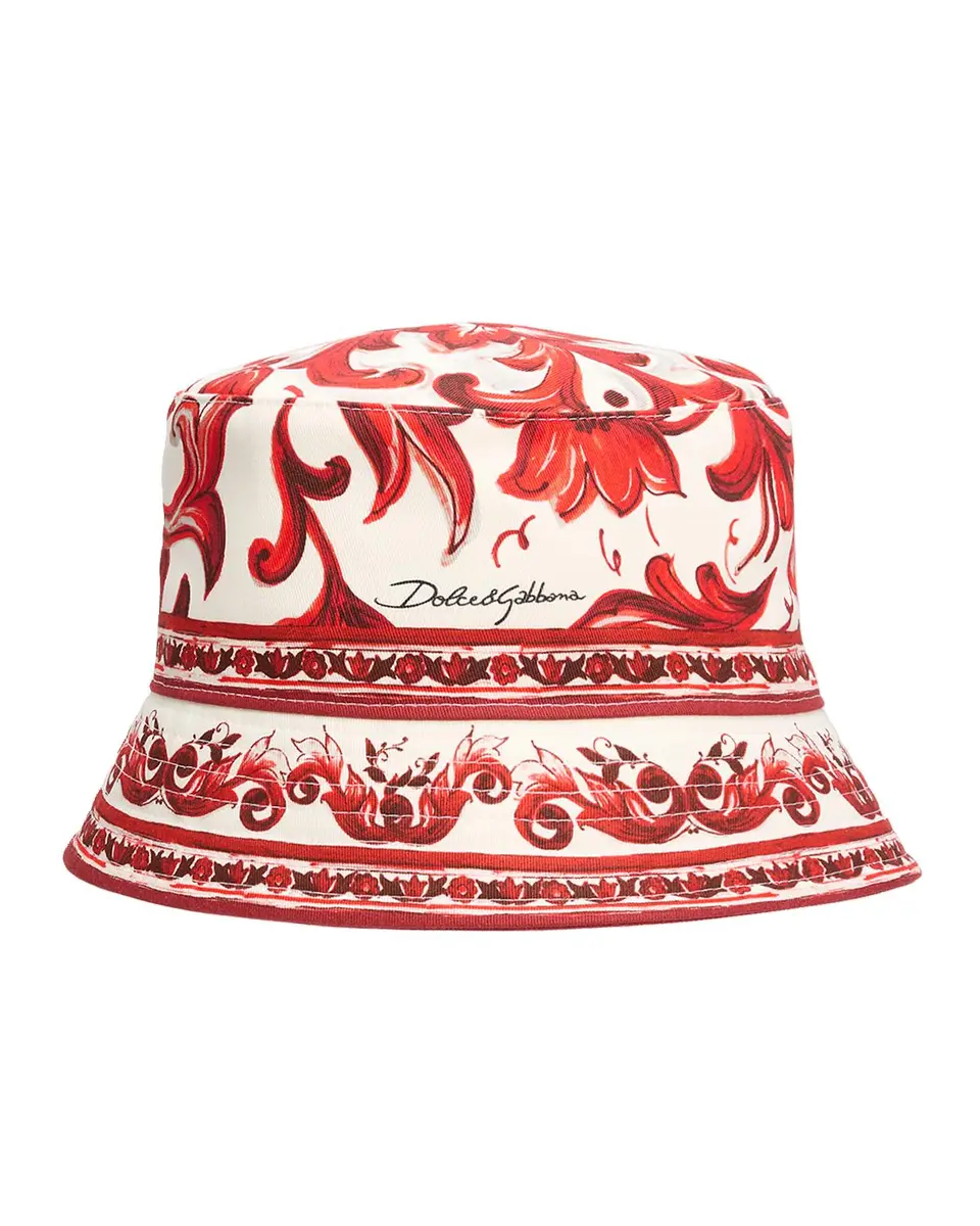 Dolce & Gabbana Men's Majolica Drill Fisherman Bucket Hat | Thumbnail 3 Dolce & Gabbana Men's Majolica Drill Fisherman Bucket Hat | Thumbnail 3