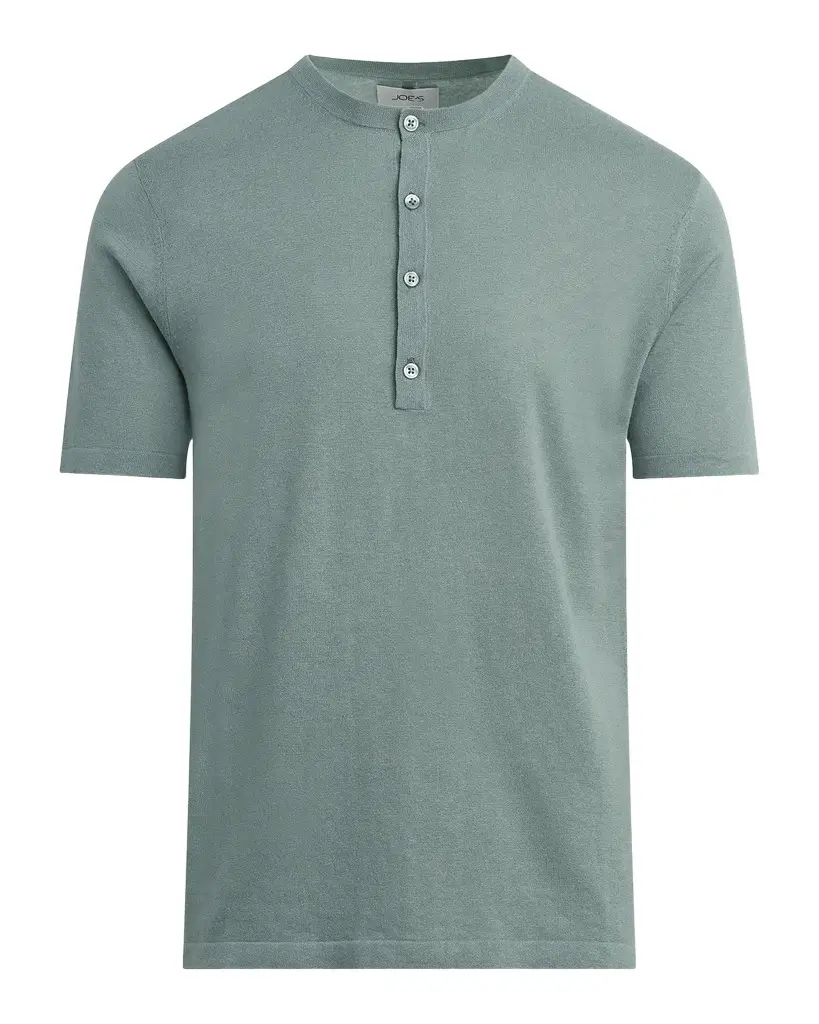 Joe's Jeans Men's Linen and Cotton Solid Henley T-Shirt | Image 1 Joe's Jeans Men's Linen and Cotton Solid Henley T-Shirt | Image 1