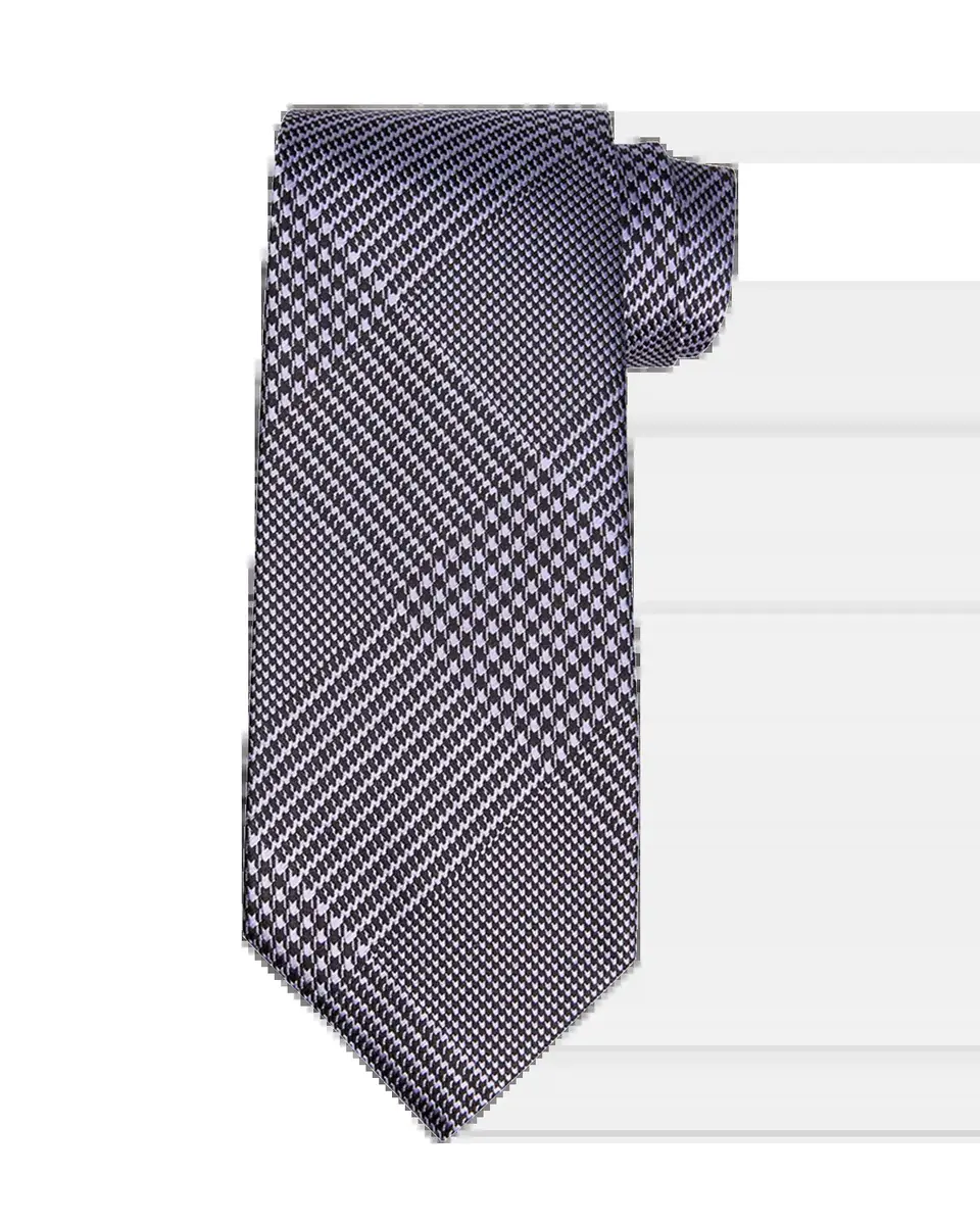 Tom Ford Men's Glen Plaid Linen Tie | Thumbnail 2