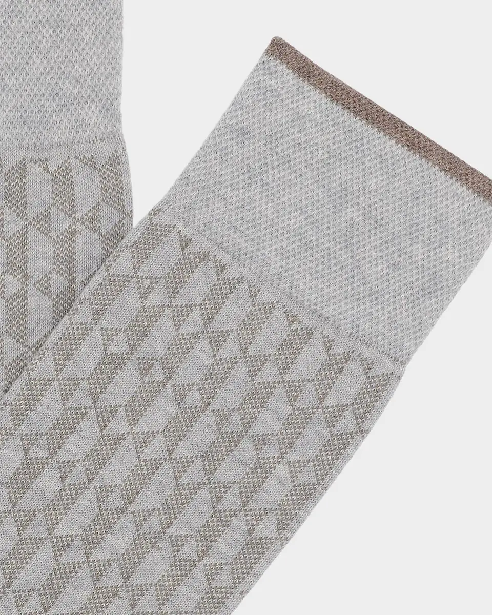 Marcoliani Men's Diamond-Pattern Cotton-Blend Mid-Calf Socks | Thumbnail 2 Marcoliani Men's Diamond-Pattern Cotton-Blend Mid-Calf Socks | Thumbnail 2