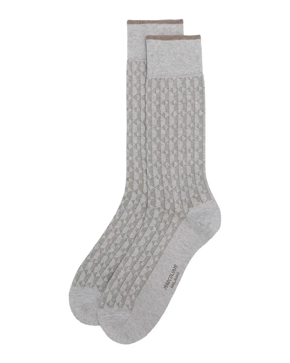 Marcoliani Men's Diamond-Pattern Cotton-Blend Mid-Calf Socks | Thumbnail 3 Marcoliani Men's Diamond-Pattern Cotton-Blend Mid-Calf Socks | Thumbnail 3