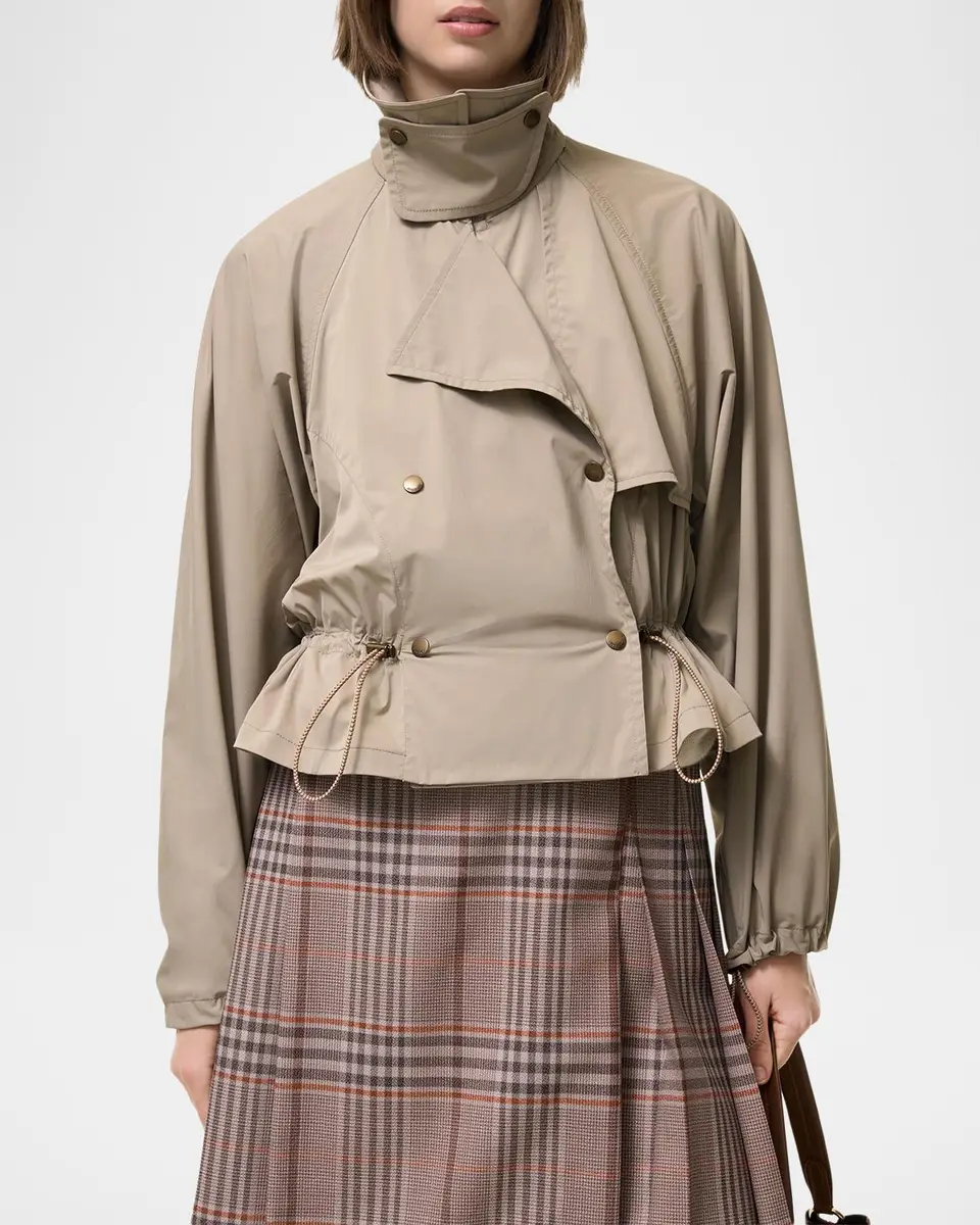 Burberry Rosewin Stretch-Nylon Double-Breasted Jacket | Thumbnail 4
