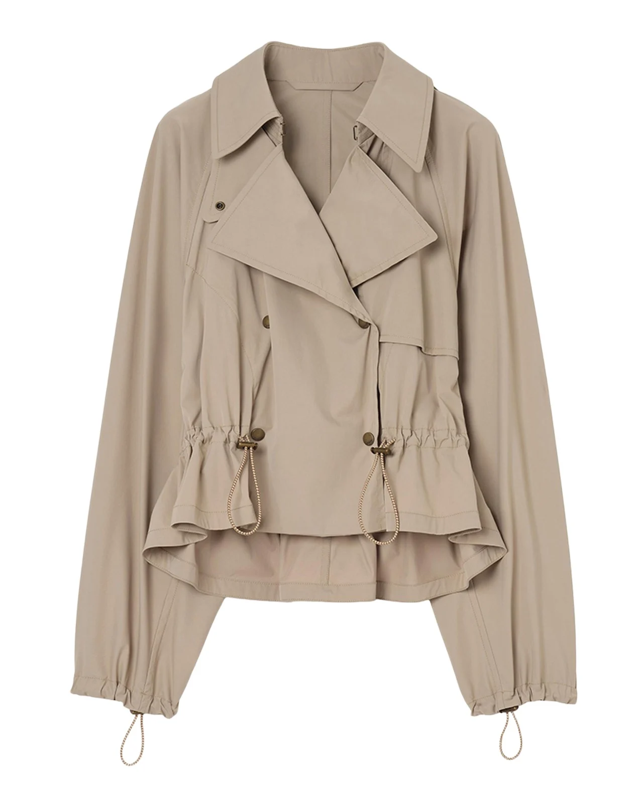 Rosewin Stretch-Nylon Double-Breasted Jacket Rosewin Stretch-Nylon Double-Breasted Jacket