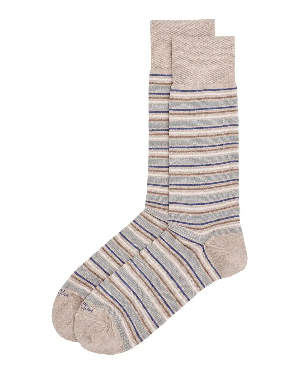 Marcoliani Men's Multi-Stripe Cotton Blend Mid-Calf Socks | Thumbnail 3 Marcoliani Men's Multi-Stripe Cotton Blend Mid-Calf Socks | Thumbnail 3