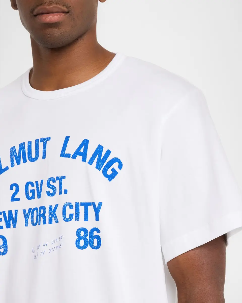 Helmut Lang Men's Varsity Logo Cotton T-Shirt | Thumbnail 5 Helmut Lang Men's Varsity Logo Cotton T-Shirt | Thumbnail 5