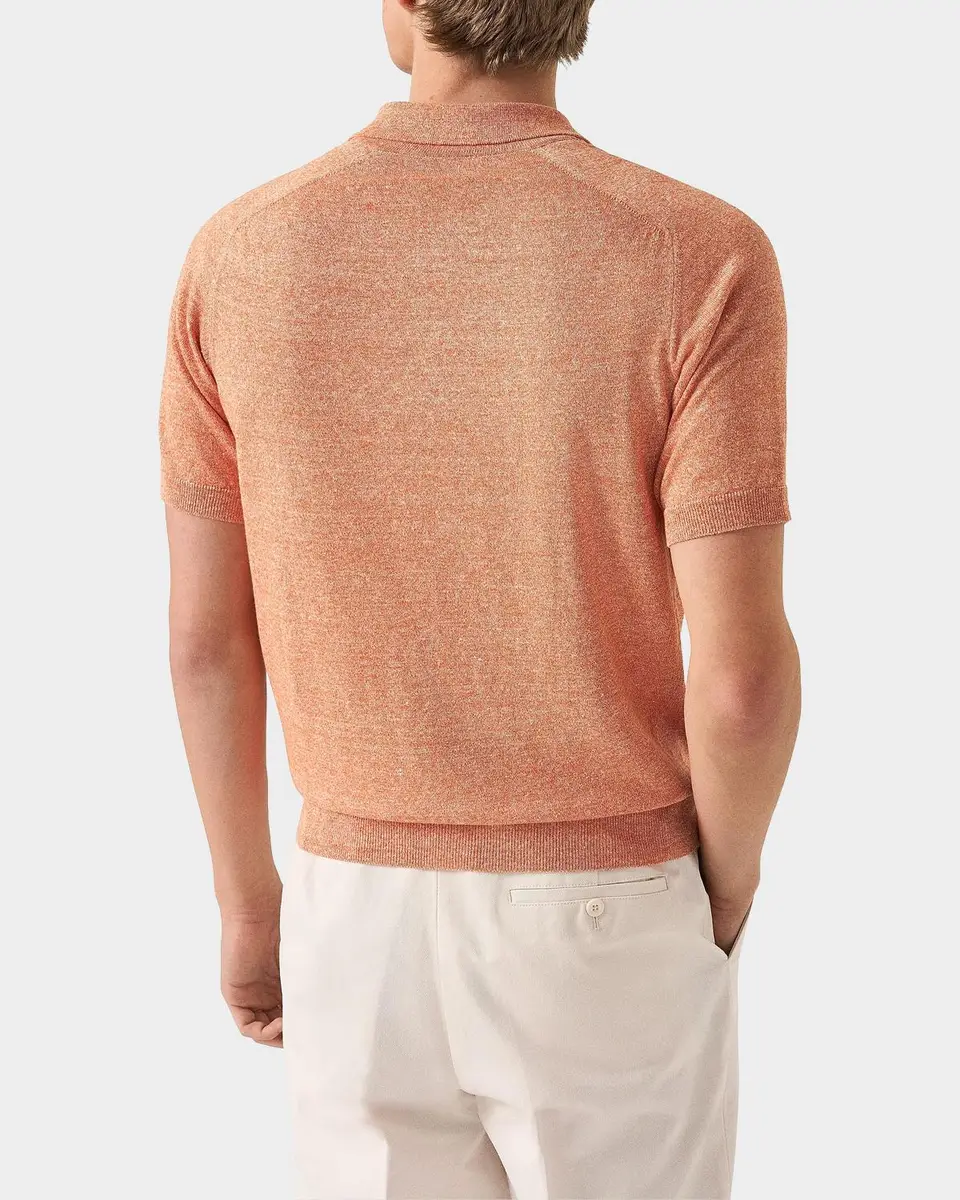 Eton Men's Cotton-Linen Knit Polo Shirt | Thumbnail 2 Eton Men's Cotton-Linen Knit Polo Shirt | Thumbnail 2