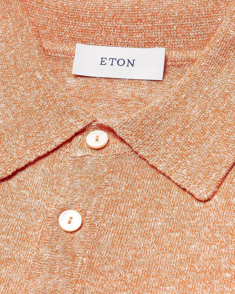 Eton Men's Cotton-Linen Knit Polo Shirt | Thumbnail 5 Eton Men's Cotton-Linen Knit Polo Shirt | Thumbnail 5