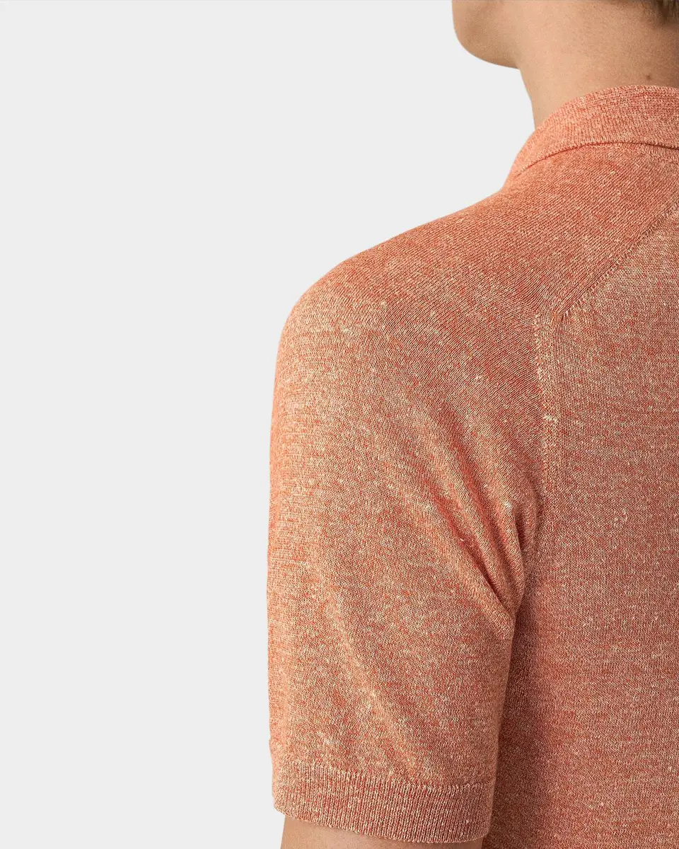 Eton Men's Cotton-Linen Knit Polo Shirt | Thumbnail 6 Eton Men's Cotton-Linen Knit Polo Shirt | Thumbnail 6