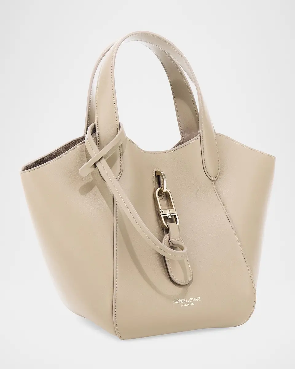 Giorgio Armani Small Geometric Leather Tote Bag | Thumbnail 2 Giorgio Armani Small Geometric Leather Tote Bag | Thumbnail 2