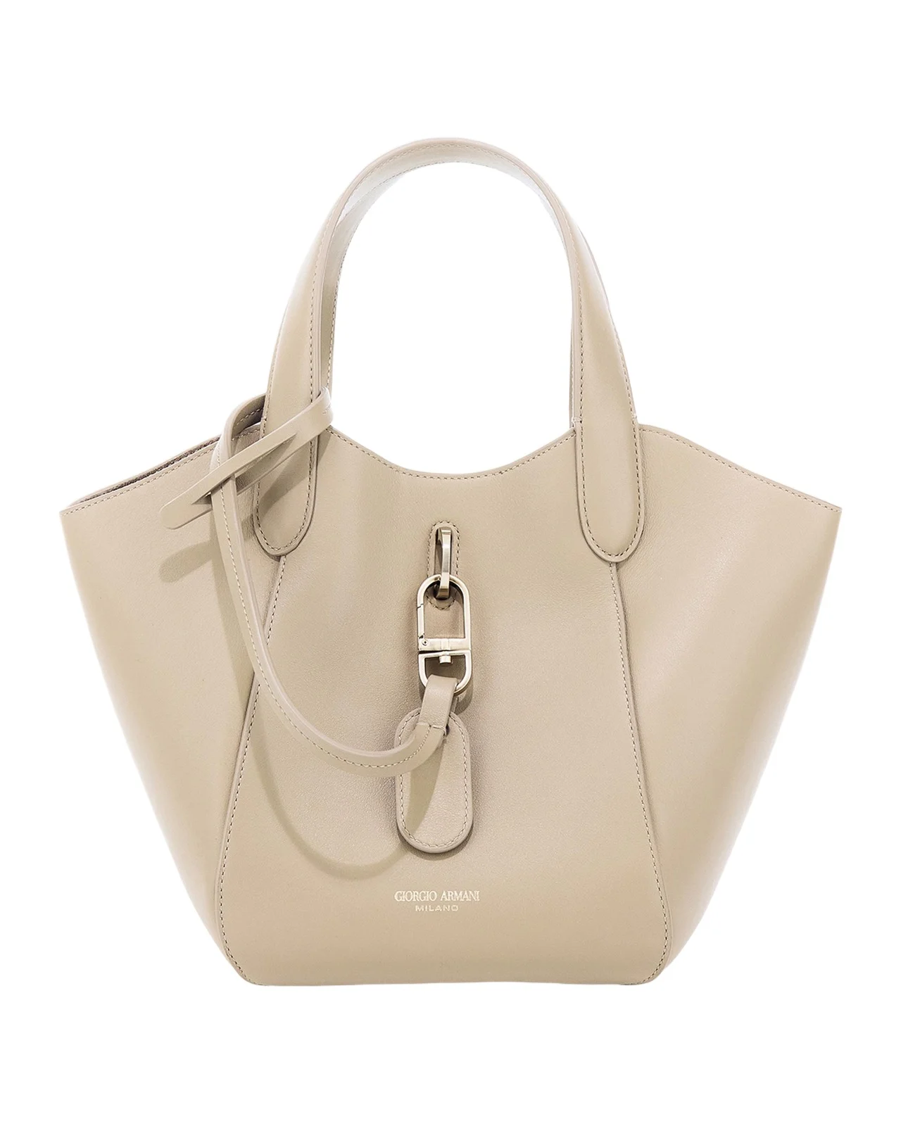 Giorgio Armani Small Geometric Leather Tote Bag