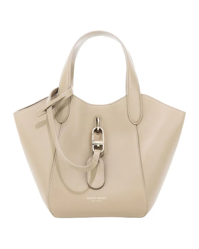 Giorgio Armani Small Geometric Leather Tote Bag | Image 1 Giorgio Armani Small Geometric Leather Tote Bag | Image 1
