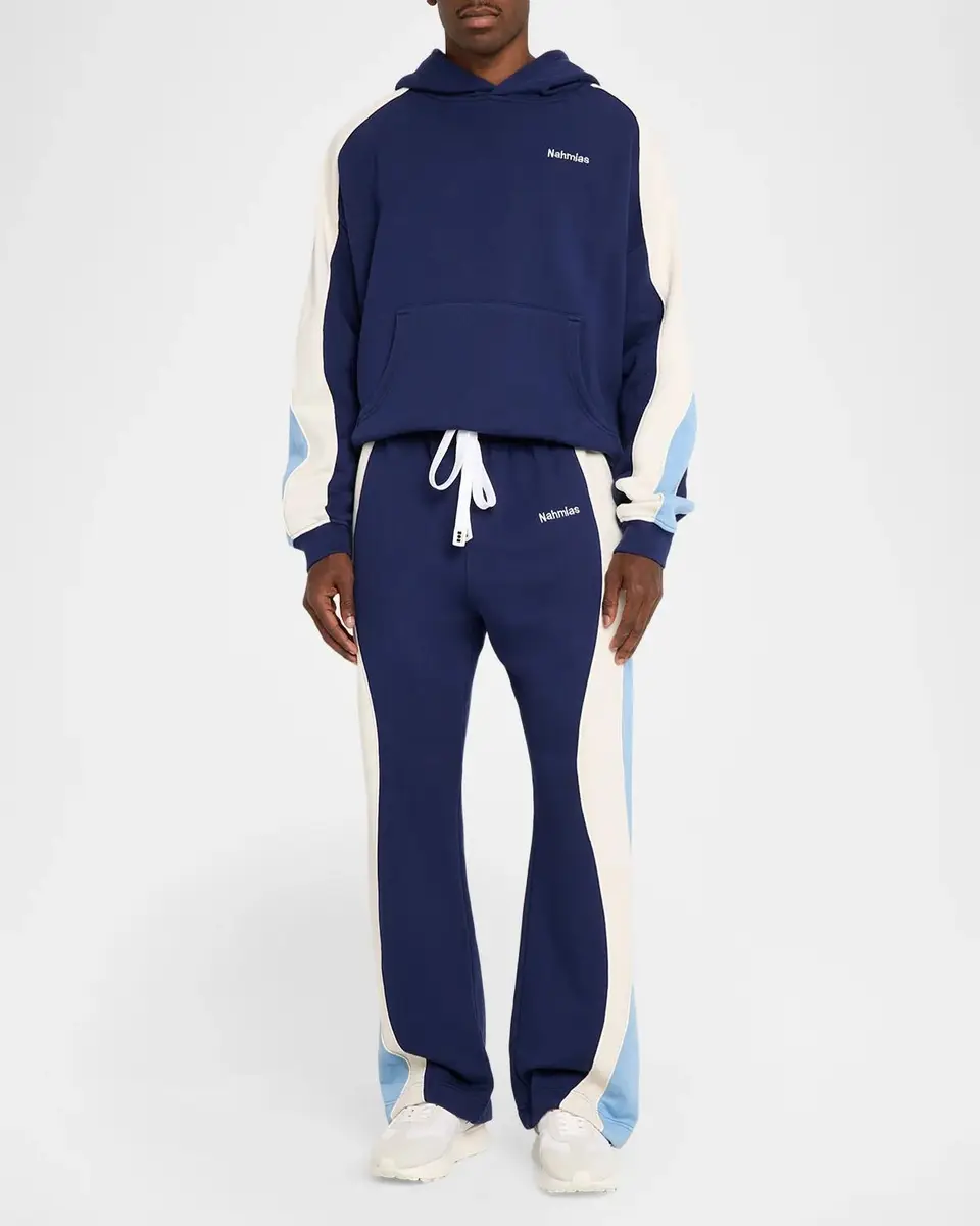 Nahmias Men's Ollie Colorblocked Cotton Hoodie | Thumbnail 2 Nahmias Men's Ollie Colorblocked Cotton Hoodie | Thumbnail 2
