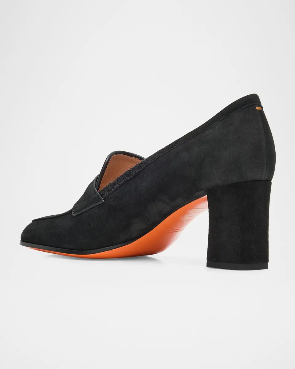 Santoni Carla 65MM Suede Pumps | Thumbnail 4