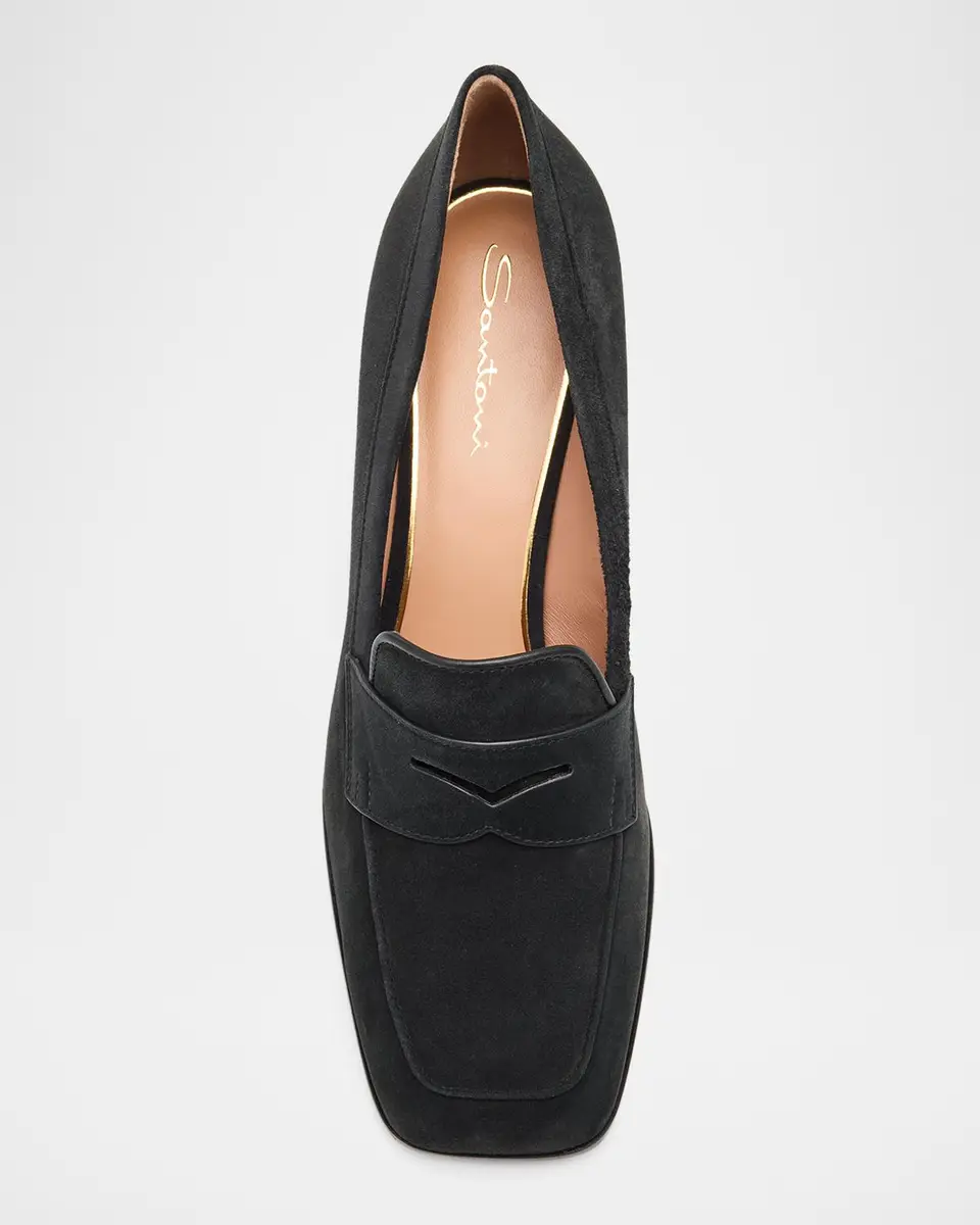 Santoni Carla 65MM Suede Pumps | Thumbnail 5
