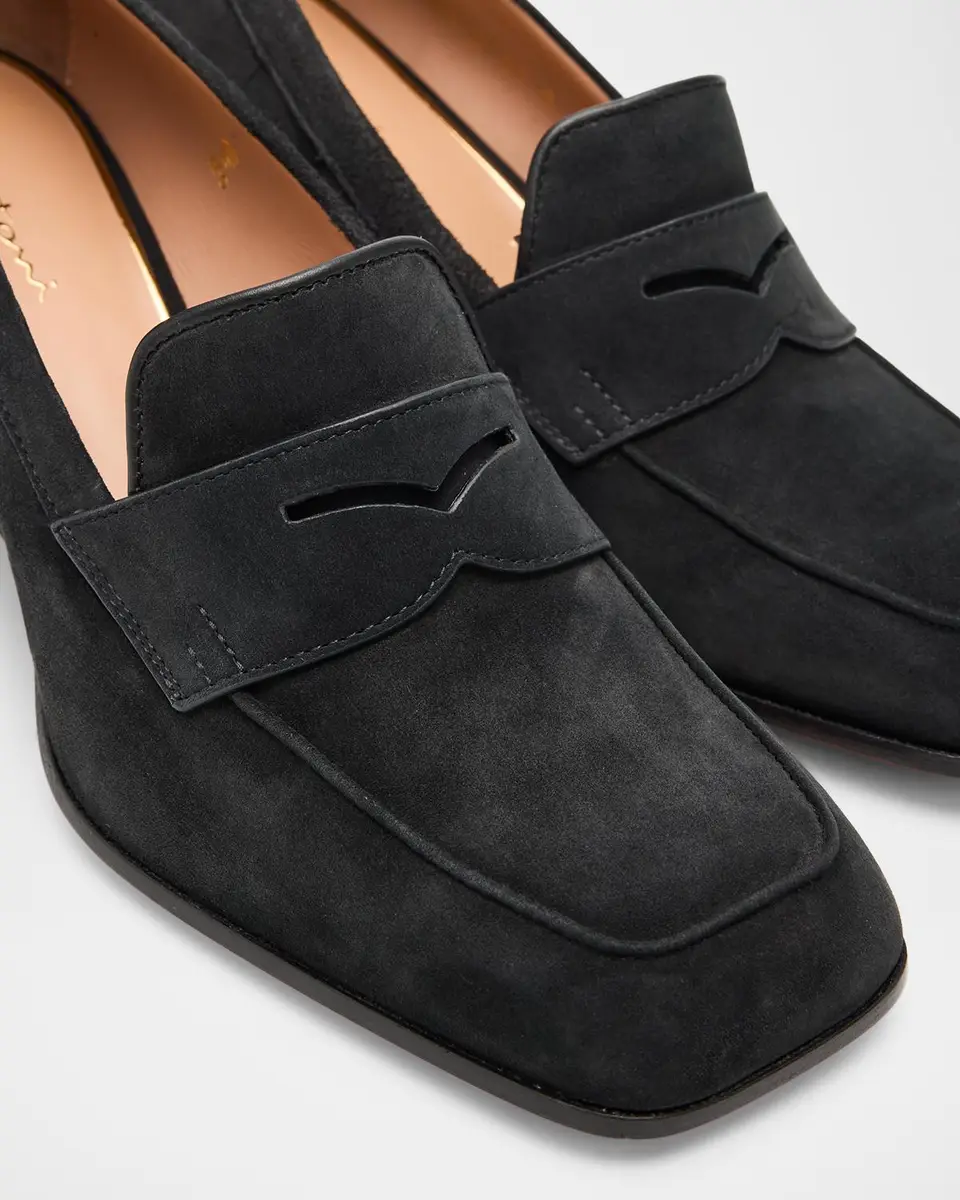 Santoni Carla 65MM Suede Pumps | Thumbnail 6