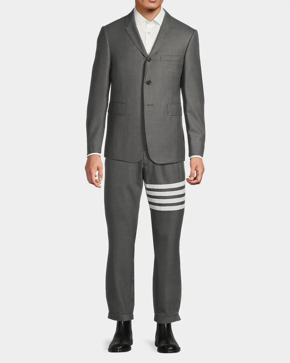 Thom Browne Men's Classic Wool Super 120S Wool Sport Jacket | Thumbnail 2 Thom Browne Men's Classic Wool Super 120S Wool Sport Jacket | Thumbnail 2