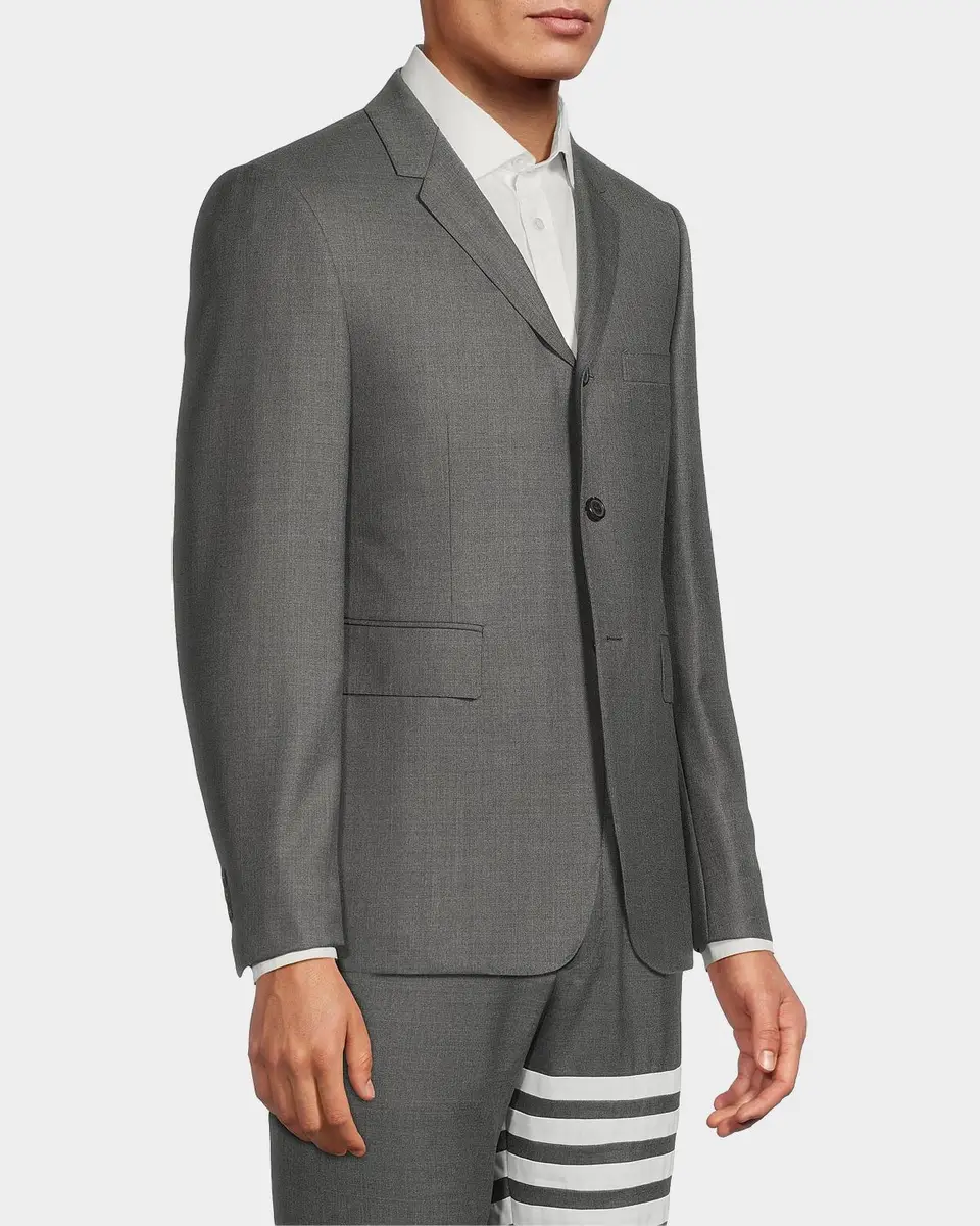 Thom Browne Men's Classic Wool Super 120S Wool Sport Jacket | Thumbnail 6 Thom Browne Men's Classic Wool Super 120S Wool Sport Jacket | Thumbnail 6