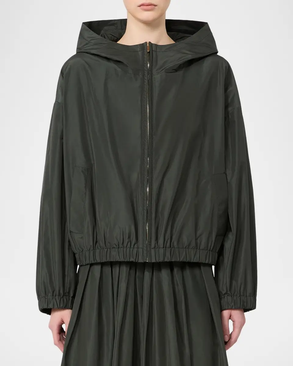 Max Mara Water-Repellent Taffeta Hooded Jacket | Thumbnail 4