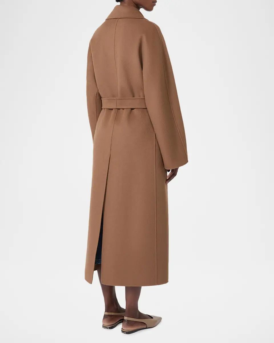 Max Mara Penelope Wrap-Front Wool Broadcloth Coat | Thumbnail 3 Max Mara Penelope Wrap-Front Wool Broadcloth Coat | Thumbnail 3