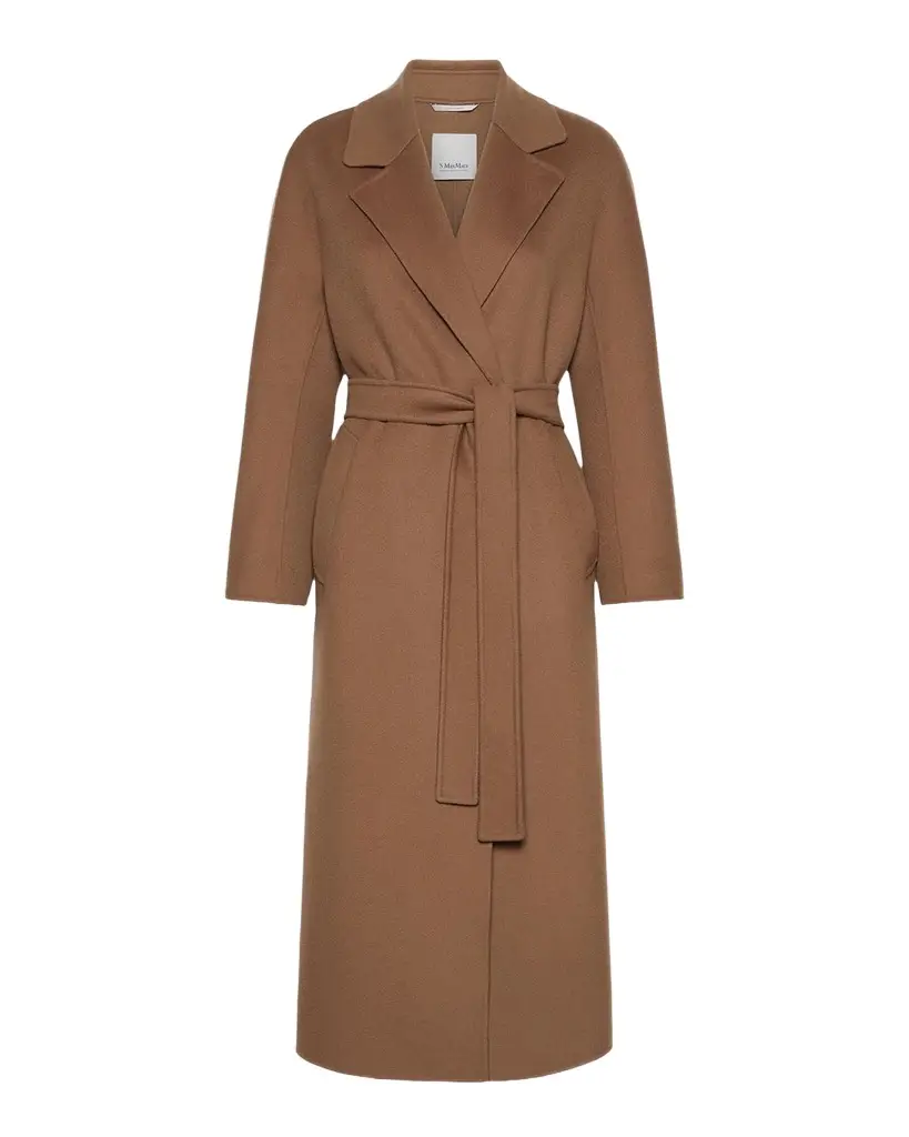 Max Mara Penelope Wrap-Front Wool Broadcloth Coat