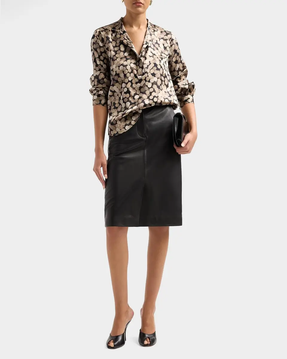 Kiton Printed Silk Shirt | Thumbnail 2 Kiton Printed Silk Shirt | Thumbnail 2