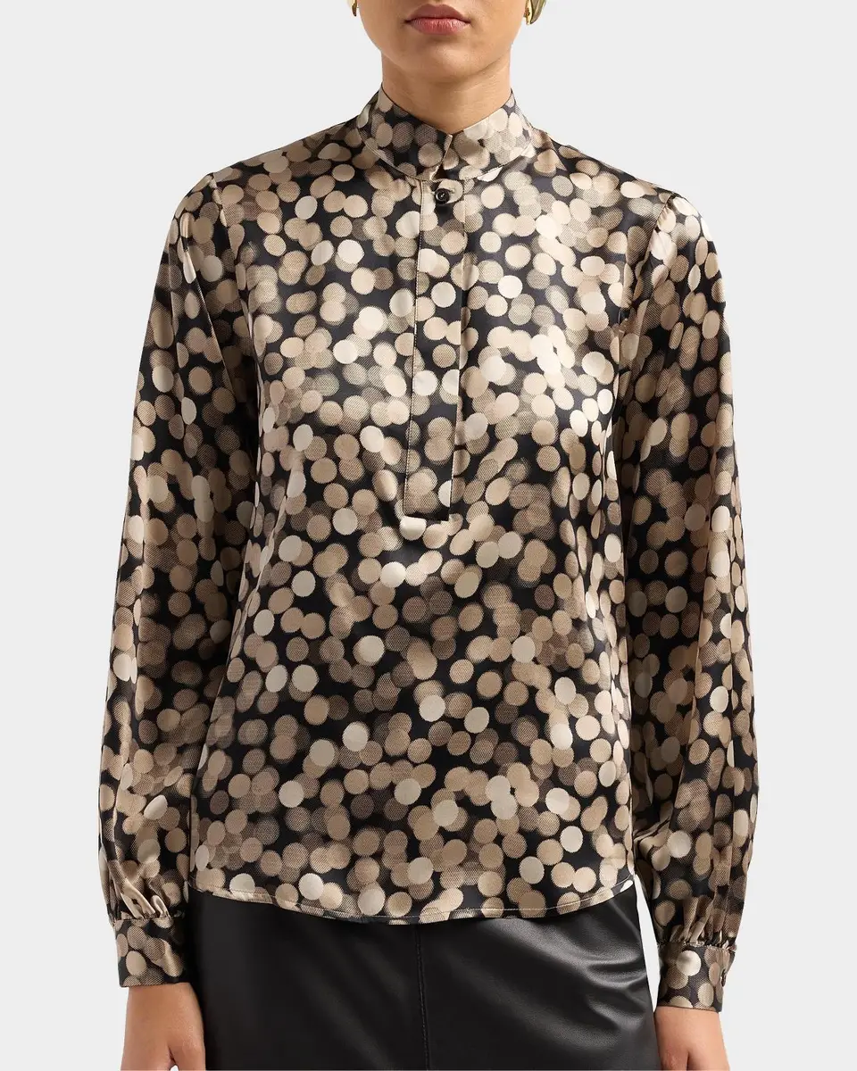 Kiton Printed Silk Shirt | Thumbnail 5 Kiton Printed Silk Shirt | Thumbnail 5
