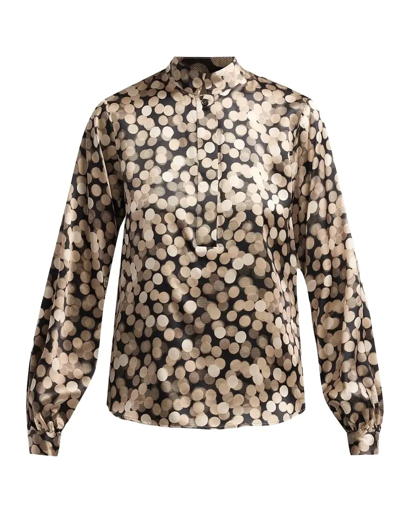 Kiton Printed Silk Shirt