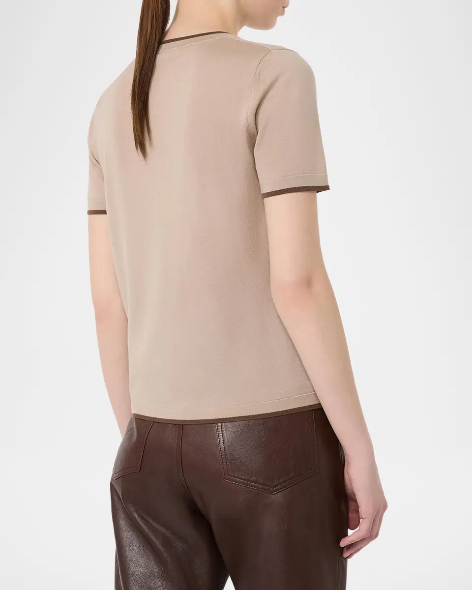 Max Mara Crewneck Contrast-Trim Wool Sweater | Thumbnail 3 Max Mara Crewneck Contrast-Trim Wool Sweater | Thumbnail 3
