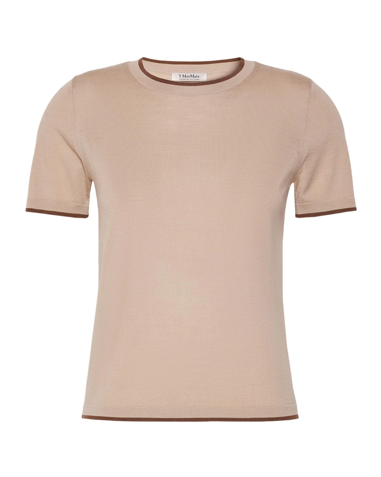 Max Mara Crewneck Contrast-Trim Wool Sweater