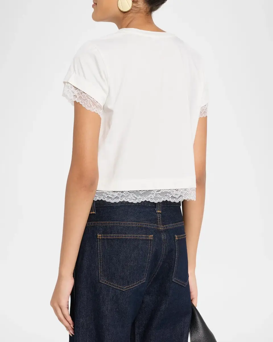 Generation Love Christella Lace-Trim T-Shirt | Thumbnail 3