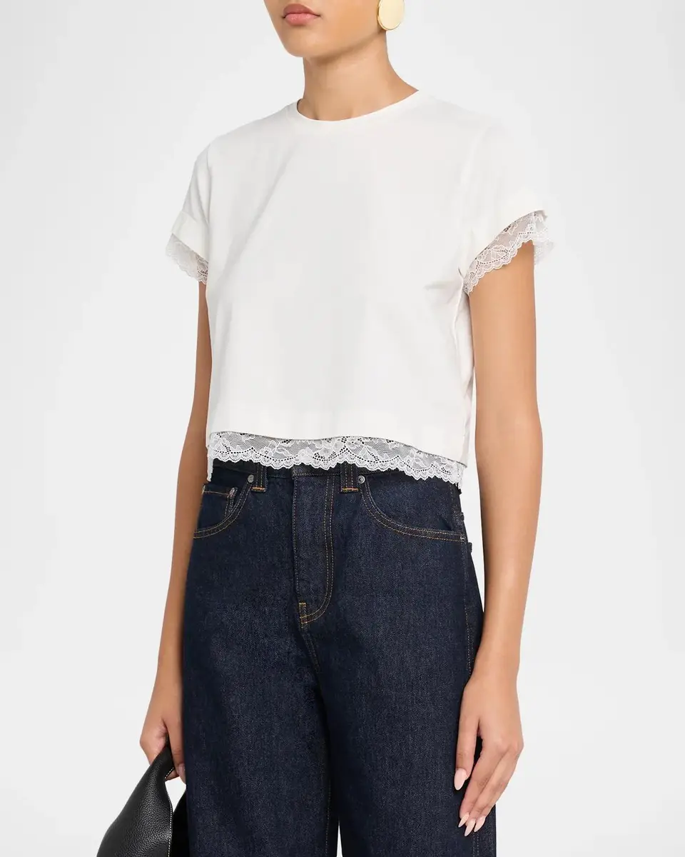 Generation Love Christella Lace-Trim T-Shirt | Thumbnail 4