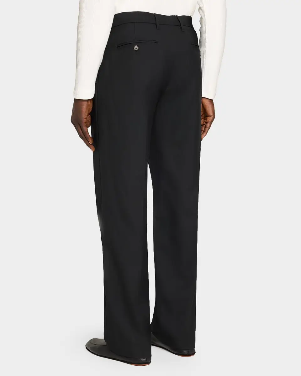 Vince Men's Twill Straight-Leg Pleated Trousers | Thumbnail 3